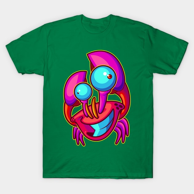 Happy Being Crabby T-Shirt by ArtisticDyslexia